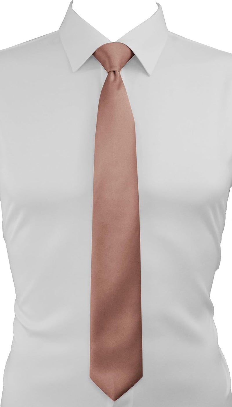 Trilece Ties for Men - Mens Solid Color Formal Necktie and Pocket Square Sets - Image 2
